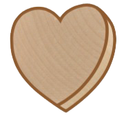Five wooden hearts in a row on a wooden background Greeting Card by Anita  Van Den Broek